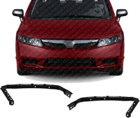 Set Of 2 Front Bumper Upper Cover Bracket Left Driver & Right Passenger Side Direct Replacement Compatible With 2006-2011 Honda Civic HO1067108 HO1066106 71140SNAA00 71190SNAA00