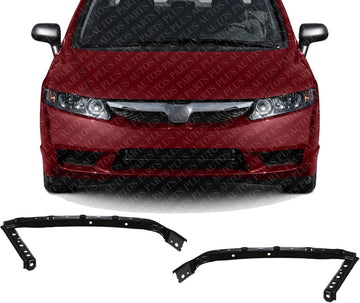 Set Of 2 Front Bumper Upper Cover Bracket Left Driver & Right Passenger Side Direct Replacement Compatible With 2006-2011 Honda Civic HO1067108 HO1066106 71140SNAA00 71190SNAA00