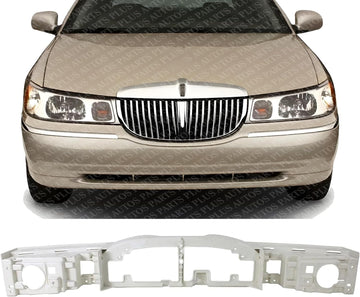 Front Grille Header Panel Thermoplastic Direct Replacement Compatible With 1998-2002 Lincoln Town Car FO1220213 1W1Z8A284AA