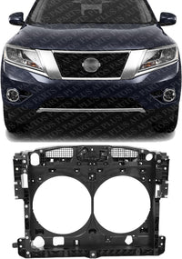 Front Radiator Support Plastic With Steel Direct Replacement Compatible With 2013-2020 Nissan Pathfinder / 2014-2020 Infiniti QX60 NI1225216 625003JA0B