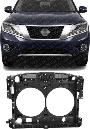 Front Radiator Support Plastic With Steel Direct Replacement Compatible With 2013-2020 Nissan Pathfinder / 2014-2020 Infiniti QX60 NI1225216 625003JA0B