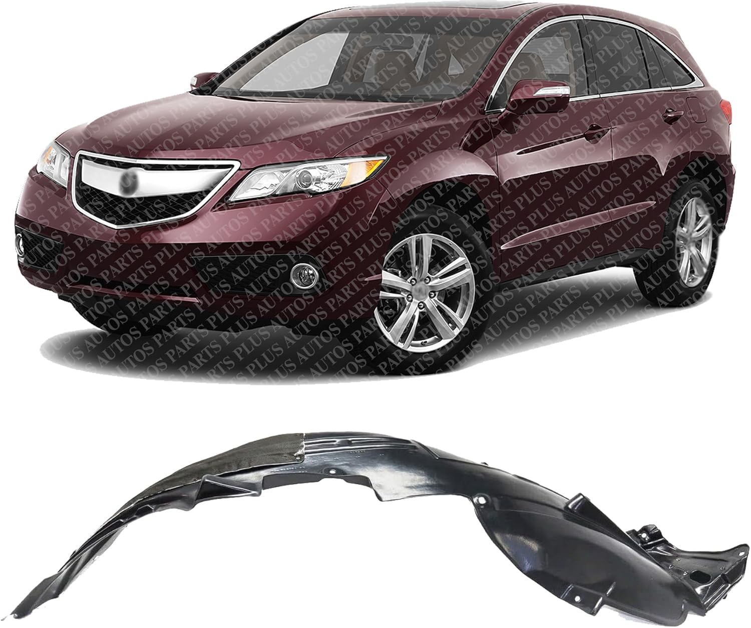Front Fender Liner Left Driver Side Direct Replacement Compatible With 2013-2015 Acura RDX AC1248129 74150TX4A00