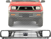 Front Grille Gray Shell With Painted Black Insert Plastic Direct Replacement Compatible With 1995-1997 Toyota Tacoma TO1200198 5310035310