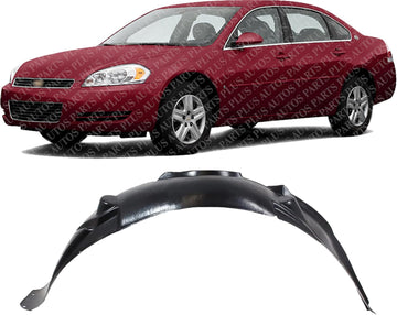Front Fender Liner Left Driver Side Direct Replacement Compatible With 2006-2013 Chevrolet Impala / 2014-2016 Limited GM1250122 10333703