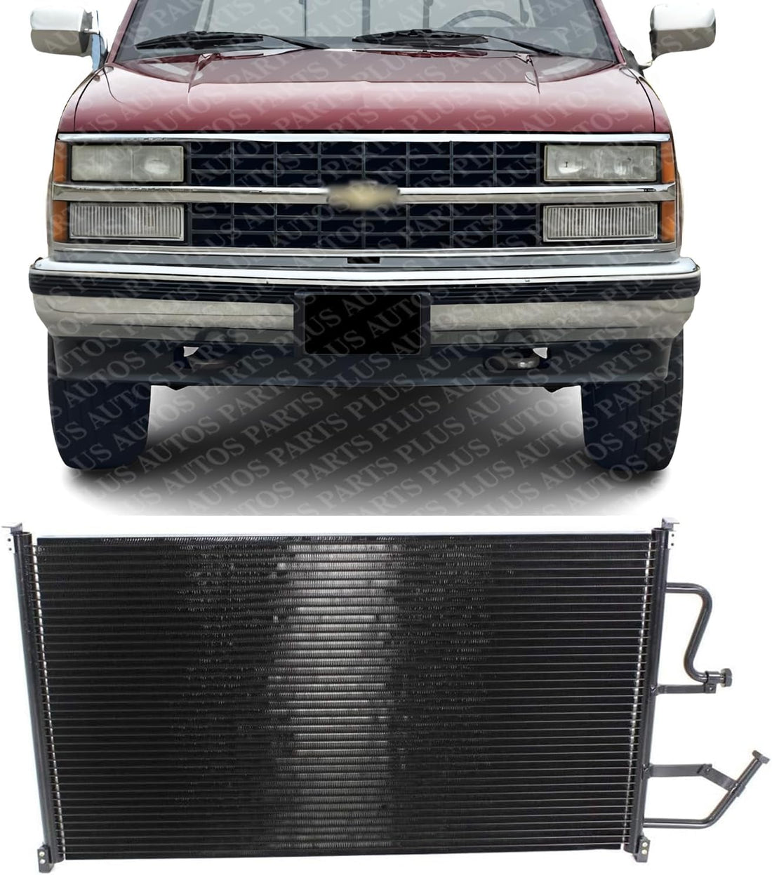 Front AC Condenser Aluminum Core Direct Replacement Compatible With 1991-1993 Chevrolet & GMC C/K Series GM3030167 52469067