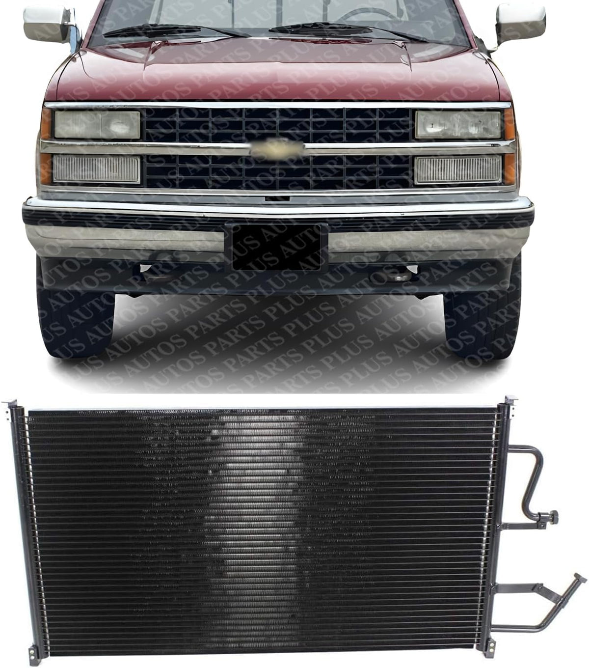 Front AC Condenser Aluminum Core Direct Replacement Compatible With 1991-1993 Chevrolet & GMC C/K Series GM3030167 52469067