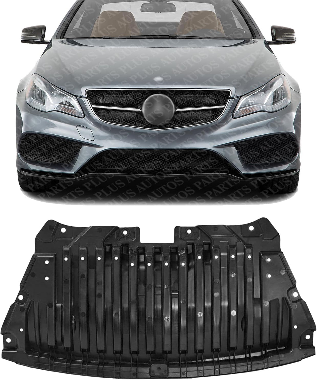 Front Engine Splash Shield Under Cover Plastic Direct Replacement Compatible with 2017-2023 Mercedes Benz E-Class / 2019-2021 CLS450 MB1228174 2135200900