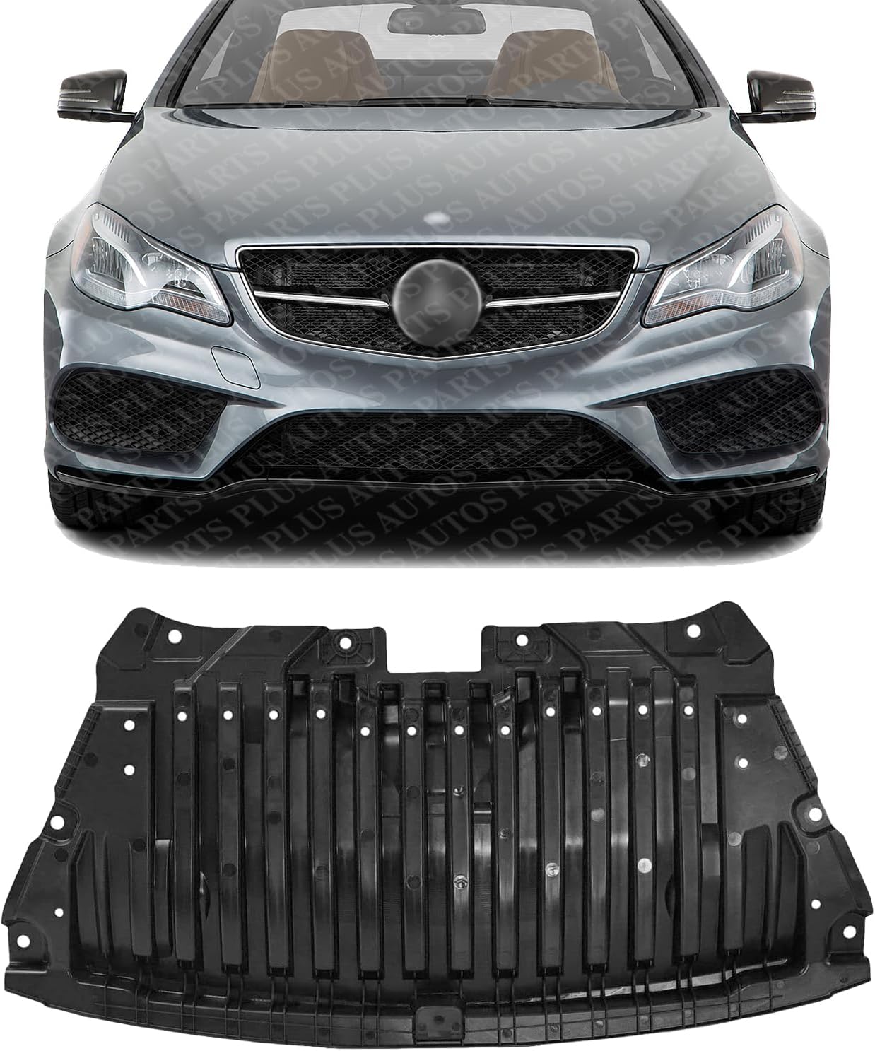 Front Engine Splash Shield Under Cover Plastic Direct Replacement Compatible with 2017-2023 Mercedes Benz E-Class / 2019-2021 CLS450 MB1228174 2135200900