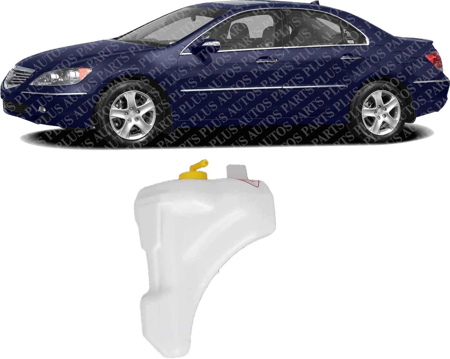 Front Coolant Reservoir Tank With Cap Direct Replacement Compatible With 2005-2012 Acura RL AC3014101 19101RKG000