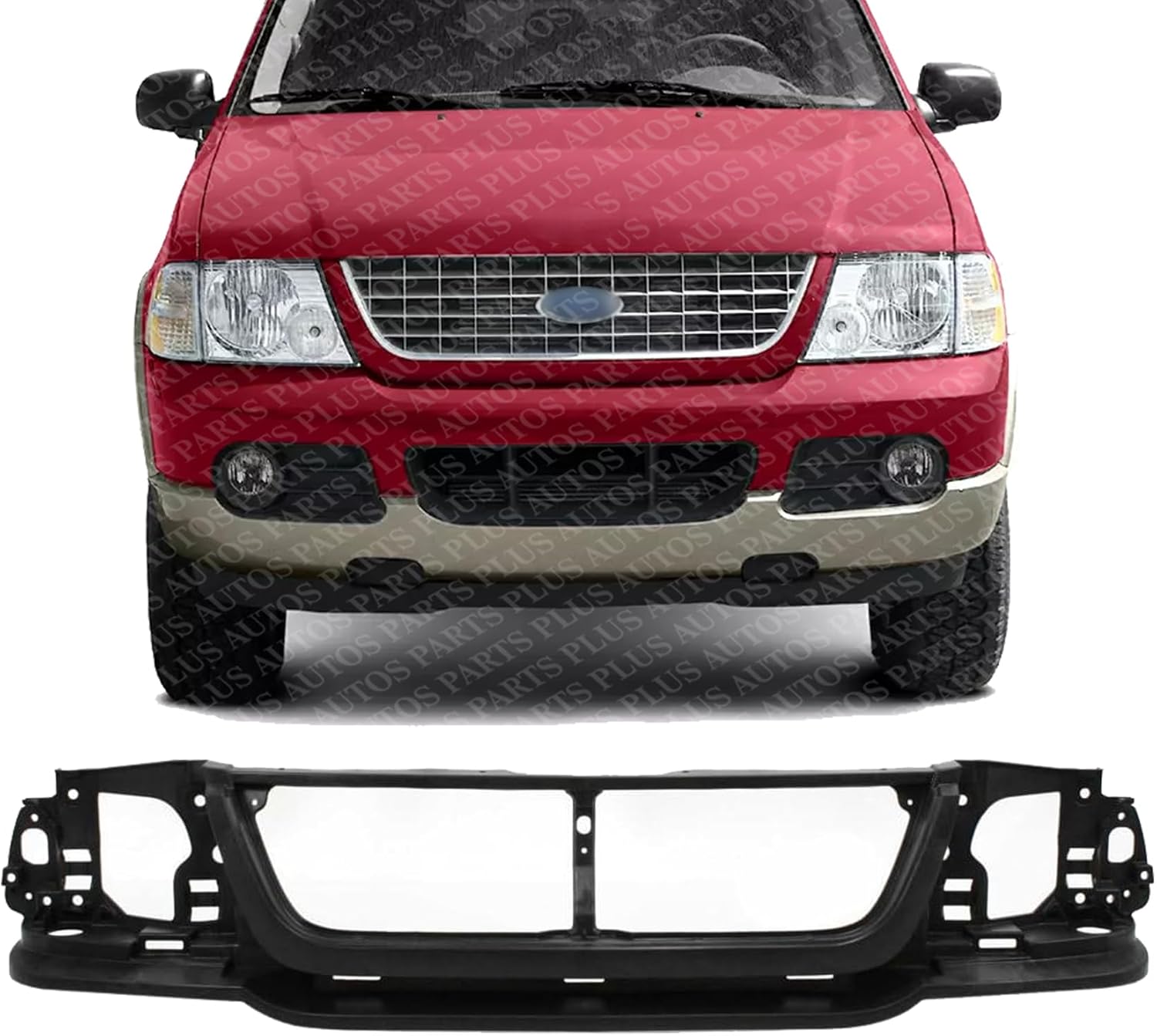 Front Grille Opening Header Panel Thermoplastic Direct Replacement Compatible With 2002-2005 Ford Explorer FO12211231L2Z8190AA