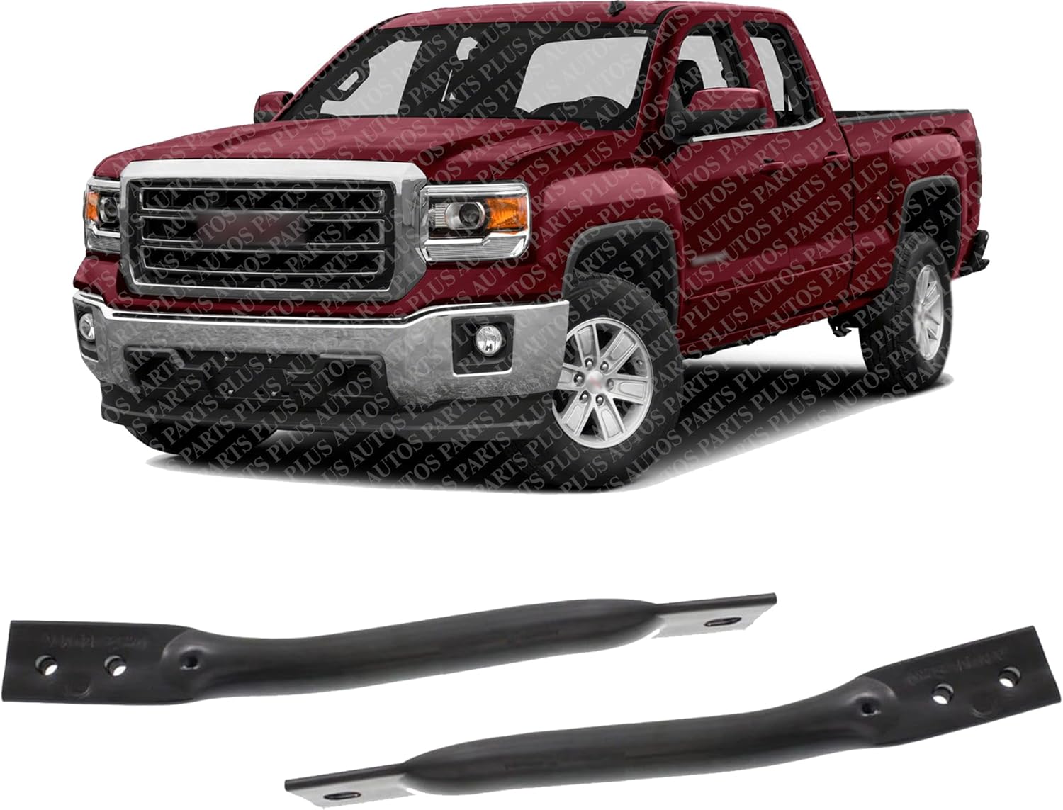 AUTOS PARTS PLUS Front Bumper Brace Brackets Steel Left Driver & Right Passenger Side Direct Replacement Compatible With 2014-2018 Chevrolet Silverado/GMC Sierra 1500 GM1063107 GM1062107 22757267