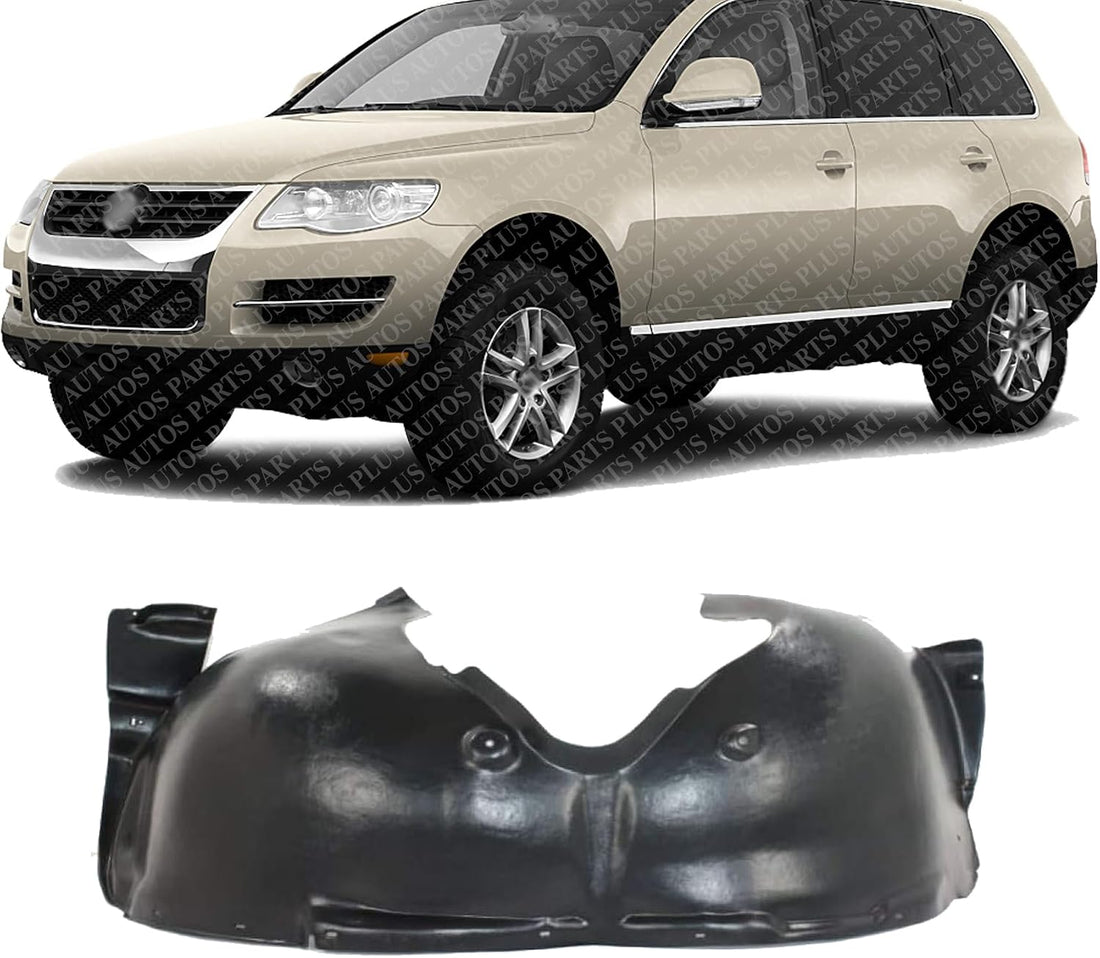 Front Fender Liner Left Driver Side Direct Replacement Compatible With 2008-2010 Volkswagen Touareg VW1248115 7L6809961L