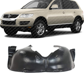 Front Fender Liner Left Driver Side Direct Replacement Compatible With 2008-2010 Volkswagen Touareg VW1248115 7L6809961L