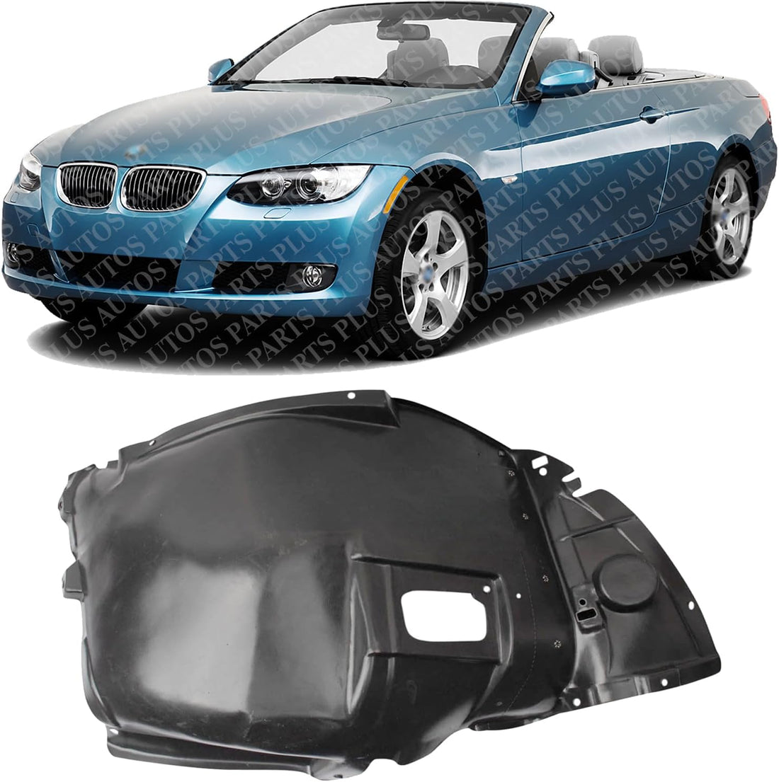 Front Section Fender Liner Left Driver Side Direct Replacement Compatible With 2007-2013 BMW 3-Series BM1250120 51717154415