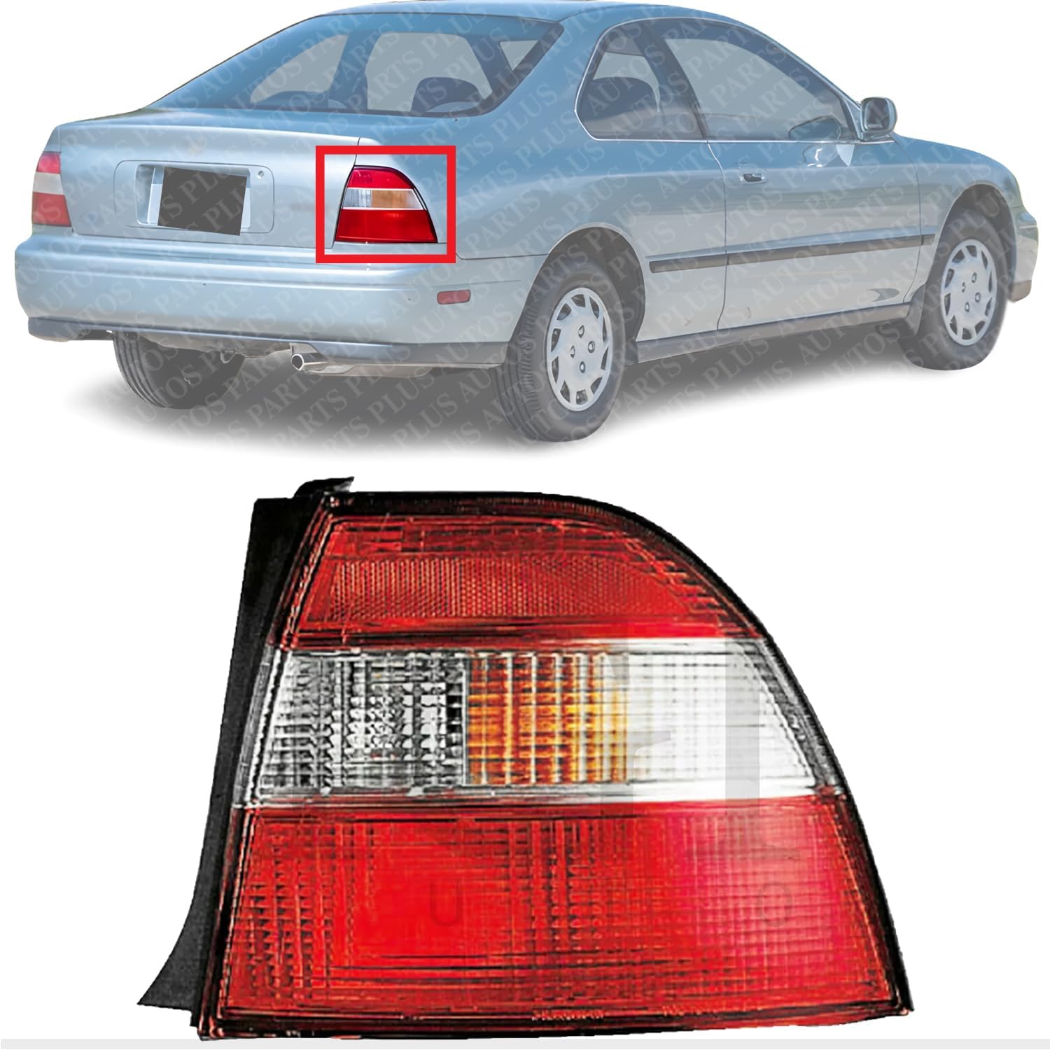 Tail Light Right Passenger Side Direct Replacement Compatible With 1994-1995 Honda Accord HO2819105 HO2819108 33501SV4A01 33501SV4A02