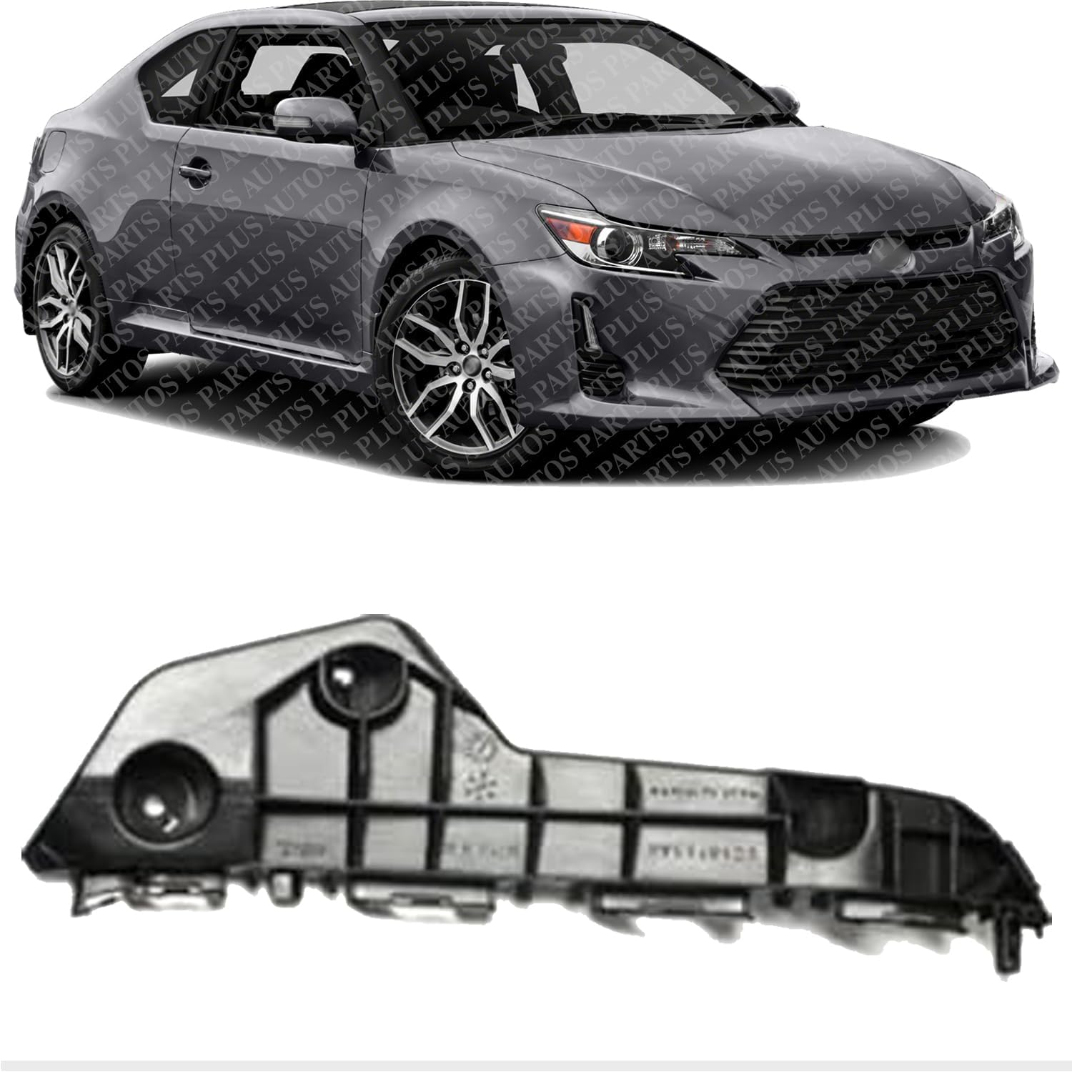 Front Bumper Support Bracket Right Passenger Side Direct Replacement Compatible With 2011-2016 Scion tC SC1043101 5211521030