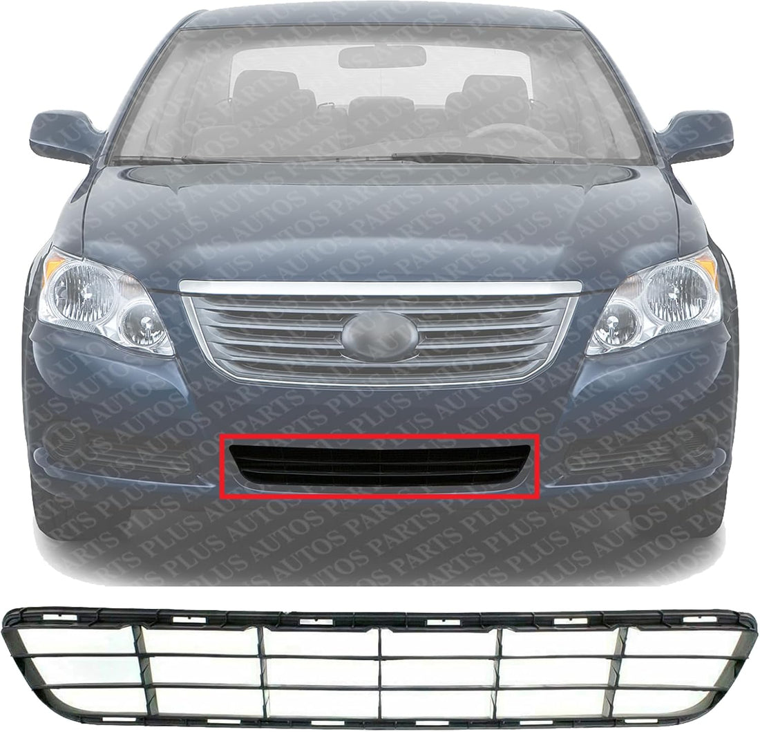 Front Bumper Grille Primed Plastic Direct Replacement Compatible With 2008-2010 Toyota Avalon TO1036136 5311307010