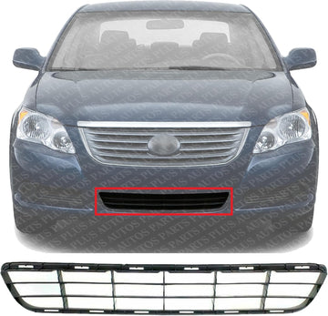 Front Bumper Grille Primed Plastic Direct Replacement Compatible With 2008-2010 Toyota Avalon TO1036136 5311307010