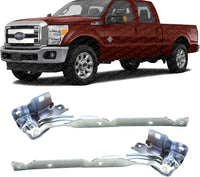 Set of 2 Front Hood Hinge Steel Left Driver & Right Passenger Side Direct Replacement Compatible with 2011-2016 Ford F-250/350 Super Duty FO1236169 FO1236168 BC3Z16796A BC3Z16797A