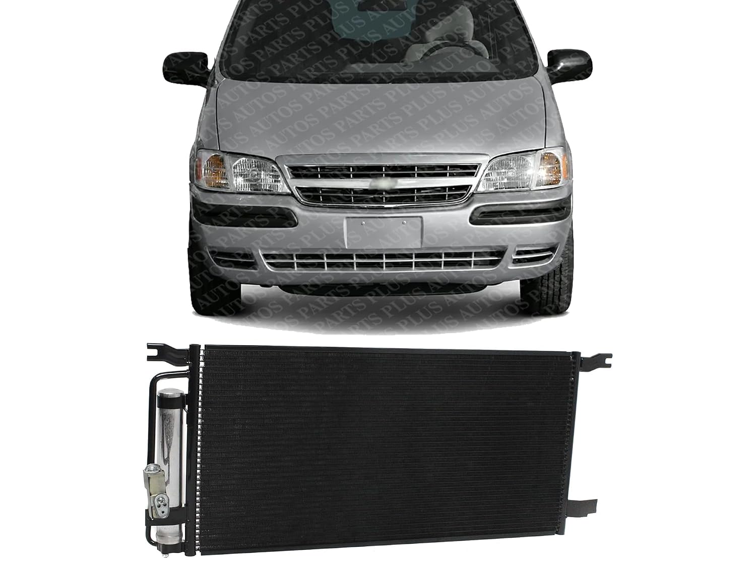 Front A/C Condenser Aluminum Core Direct Replacement Compatible with 2001-2006 Chevrolet Venture/Buick Rendezvous/Oldsmobile Silhouette/Saturn Relay GM3030147 10339103
