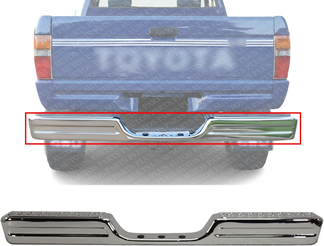 Rear Step Bumper Face Bar Chrome Steel Direct Replacement Compatible With 1984-1988 Toyota Pickup 2283586013