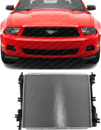 Front Radiator Aluminum Core Direct Replacement Compatible with 2005-2014 Ford Mustang FO3010270 9R3Z8005B