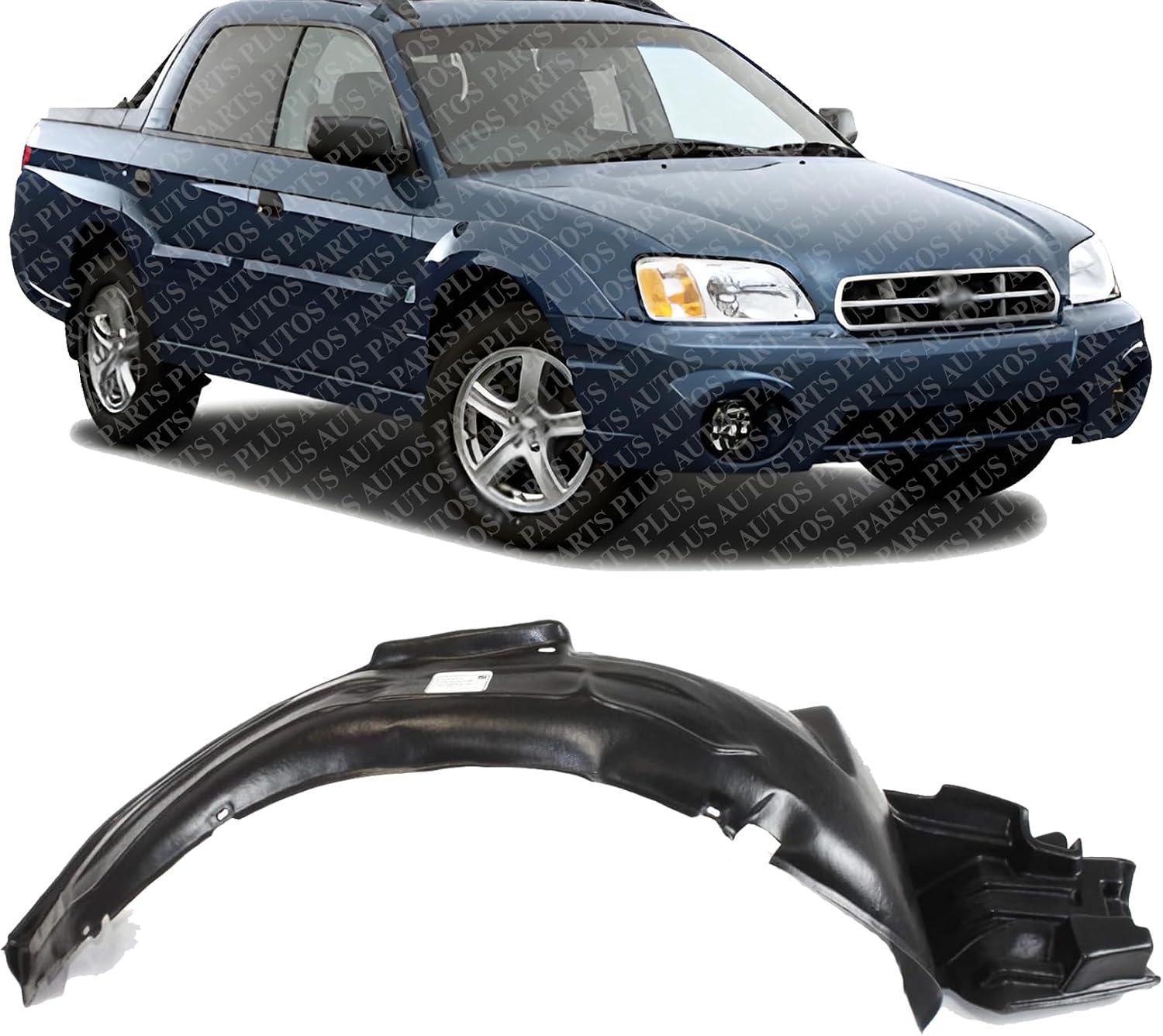 Front Fender Liner Right Passenger Side Direct Replacement Compatible With 2000-2004 Subaru Outback / 2003-2006 Baja SU1249105 59110AE06A