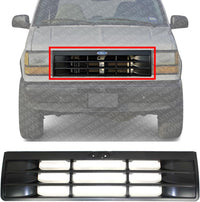 Front Grille Textured Black Shell and Insert Plastic Direct Replacement Compatible With 1989-1992 Ford Ranger / 1991-1994 Explorer FO1200182 F3TZ8200V