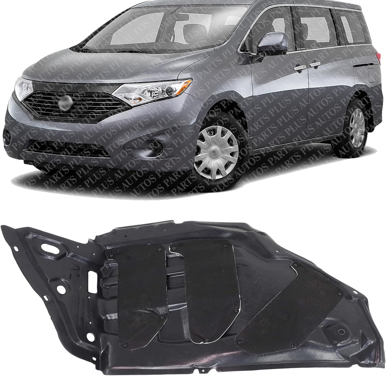 Front Section Fender Liner Left Driver Side Direct Replacement Compatible With 2011-2017 Nissan Quest NI1248138 638451JA0A