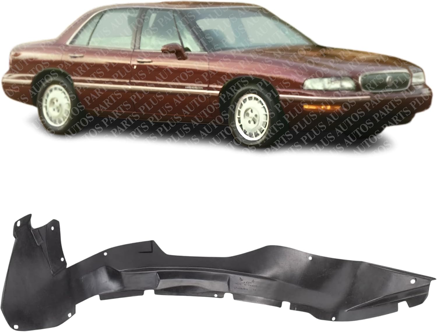 Front Fender Liner Right Passenger Side Direct Replacement Compatible With 1997-1999 Buick LeSabre GM1249144 25657342
