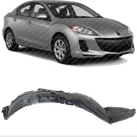 Front Fender Liner Right Passenger Side Direct Replacement Compatible With 2010-2013 Mazda 3 MA1249139 BFD156130