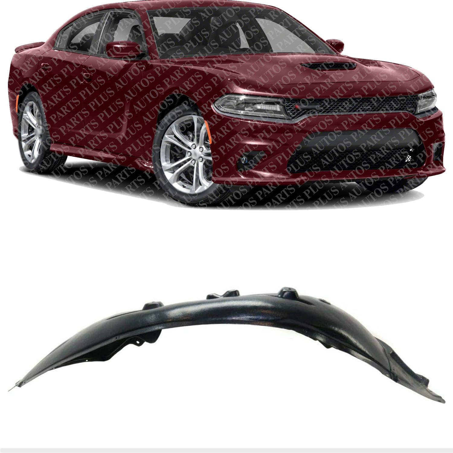 Front Fender Liner Right Passenger Side Direct Replacement Compatible With 2015-2023 Dodge Charger CH1249177 68477156AB 68477156AA