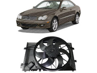 Front Radiator Fan Assembly Direct Replacement Compatible with 2006-2009 Mercedes Benz CLK350 MB3115147 2035001693 2035050255