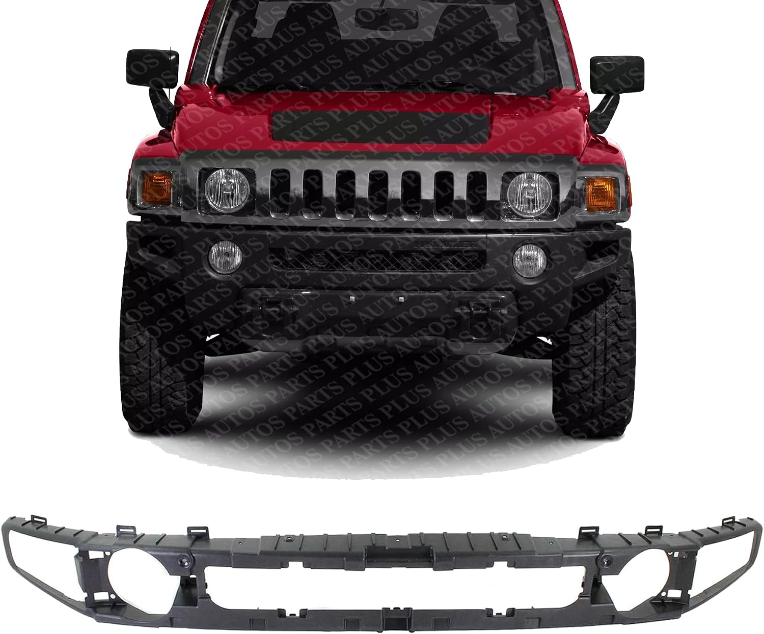 Front Bumper Filler Direct Replacement Compatible With 2006-2010 Hummer H3 HU1087100 15264944