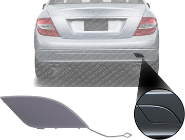 Rear Bumper Tow Eye Cover Paint to Match Direct Replacement Compatible With 2008-2011 Mercedes C-Class MB1129103 20488508239999