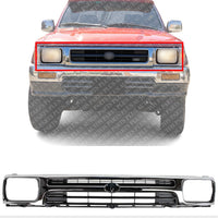 Grille Chrome Shell with Painted Black Insert Direct Replacement Compatible With 1992-1995 Toyota Pickup TO1200128 5311135070