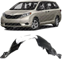 Front Fender Liner Left Driver Side Direct Replacement Compatible With 2015-2017 Toyota Sienna TO1248203 5380608030