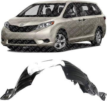 Front Fender Liner Left Driver Side Direct Replacement Compatible With 2015-2017 Toyota Sienna TO1248203 5380608030