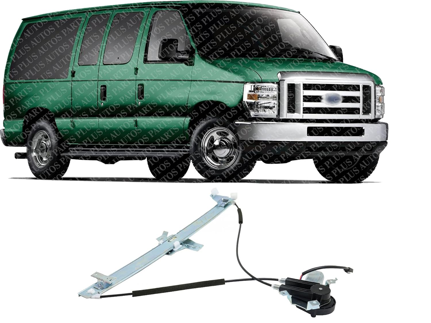 Front Power Window Regulator with Motor Right Passenger Side Direct Replacement Compatible with 1992-2014 Ford E-350 Econoline FO1351129 9C2Z1523200A