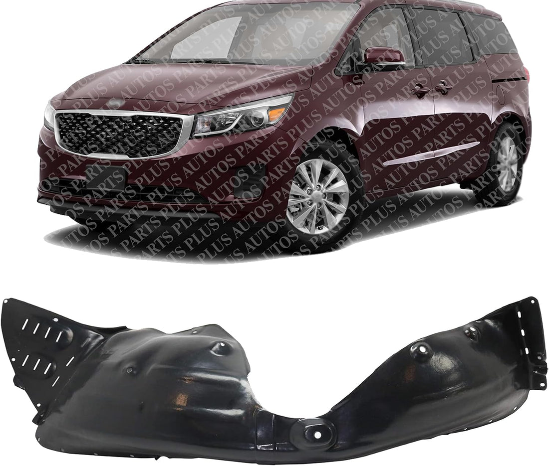 Front Fender Liner Left Driver Side Direct Replacement Compatible With 2015-2021 Kia Sedona KI1248148 86811A9000
