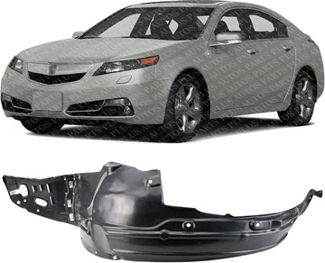 Front Fender Liner Left Driver Side Direct Replacement Compatible With 2012-2014 Acura TL AC1248133 74151TK4A01-PFM