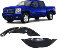 Set Of 2 Front Fender Liner Right Passenger & Left Driver Side Direct Replacement Compatible With 2007-2013 Chevrolet Silverado 1500 GM1249183 GM1248183 22779790 20953678