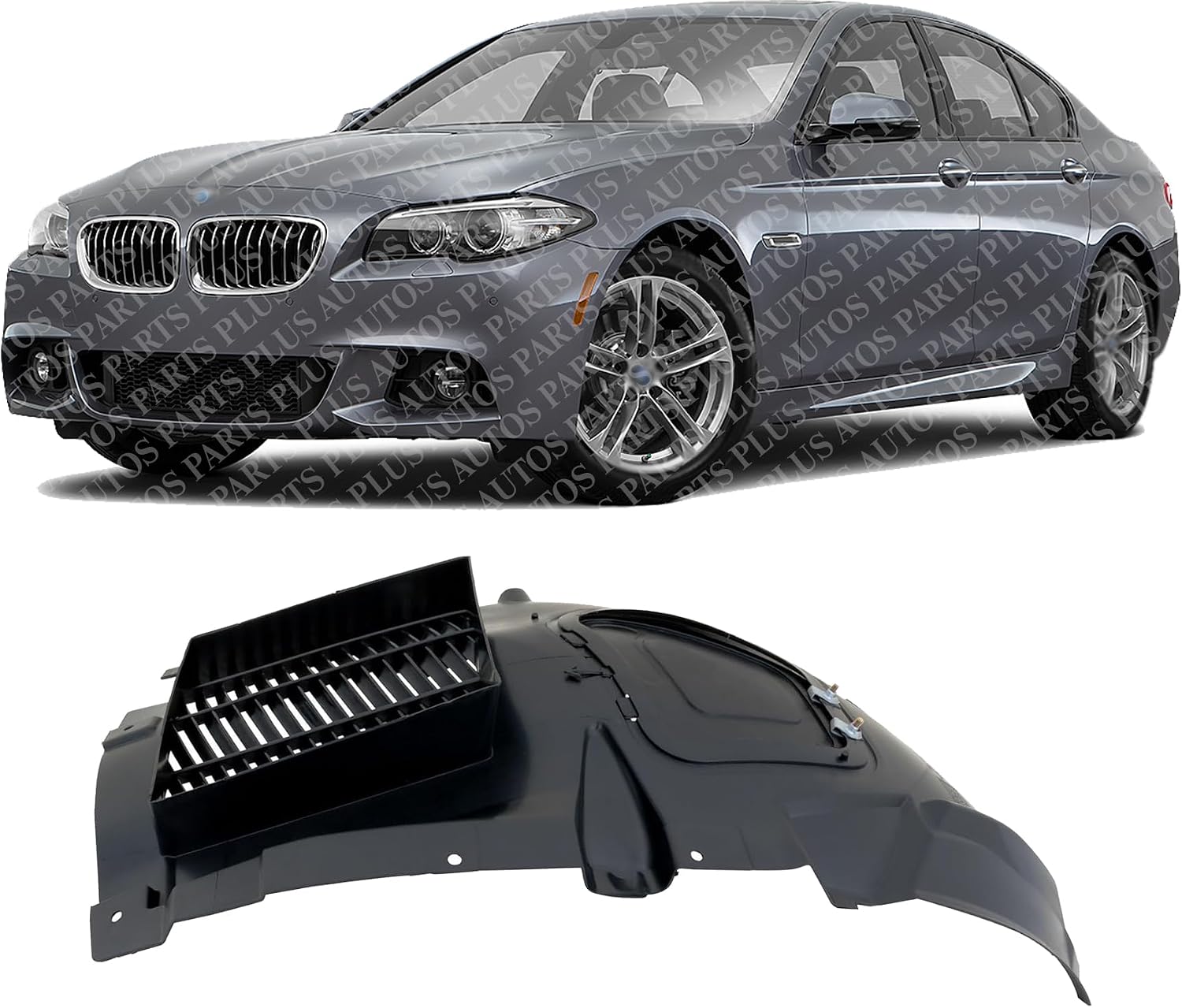 Front Section Fender Liner Left Driver Side Direct Replacement Compatible With 2012-2016 BMW M5 BM1248136 51717903883