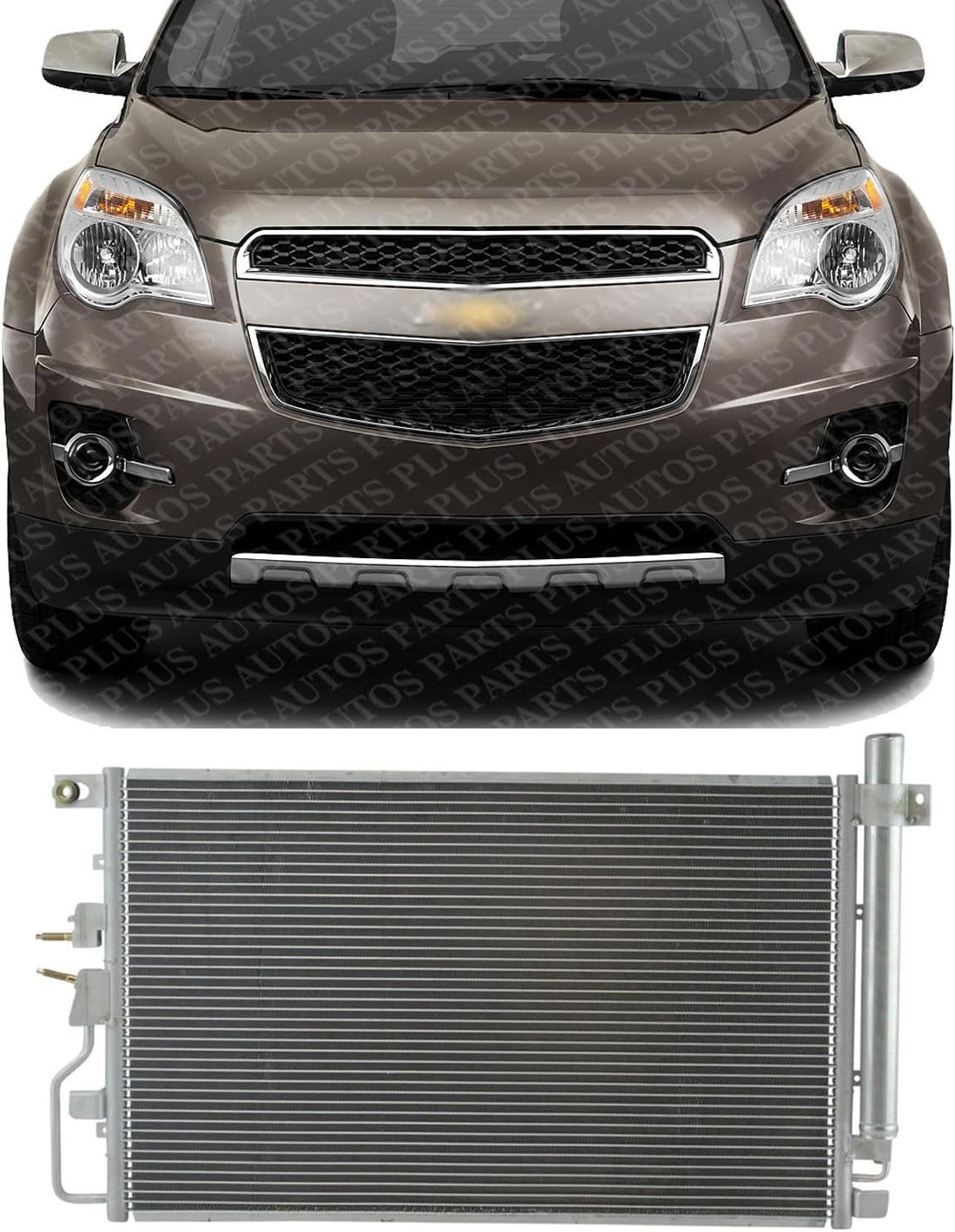 Front AC Condenser Aluminum Core Direct Replacement Compatible With 2007-2009 Suzuki XL-7/2008-2017 Chevrolet Equinox / 2008-2009 Pontiac Torrent / 2010-2017 GMC Terrain GM3030284