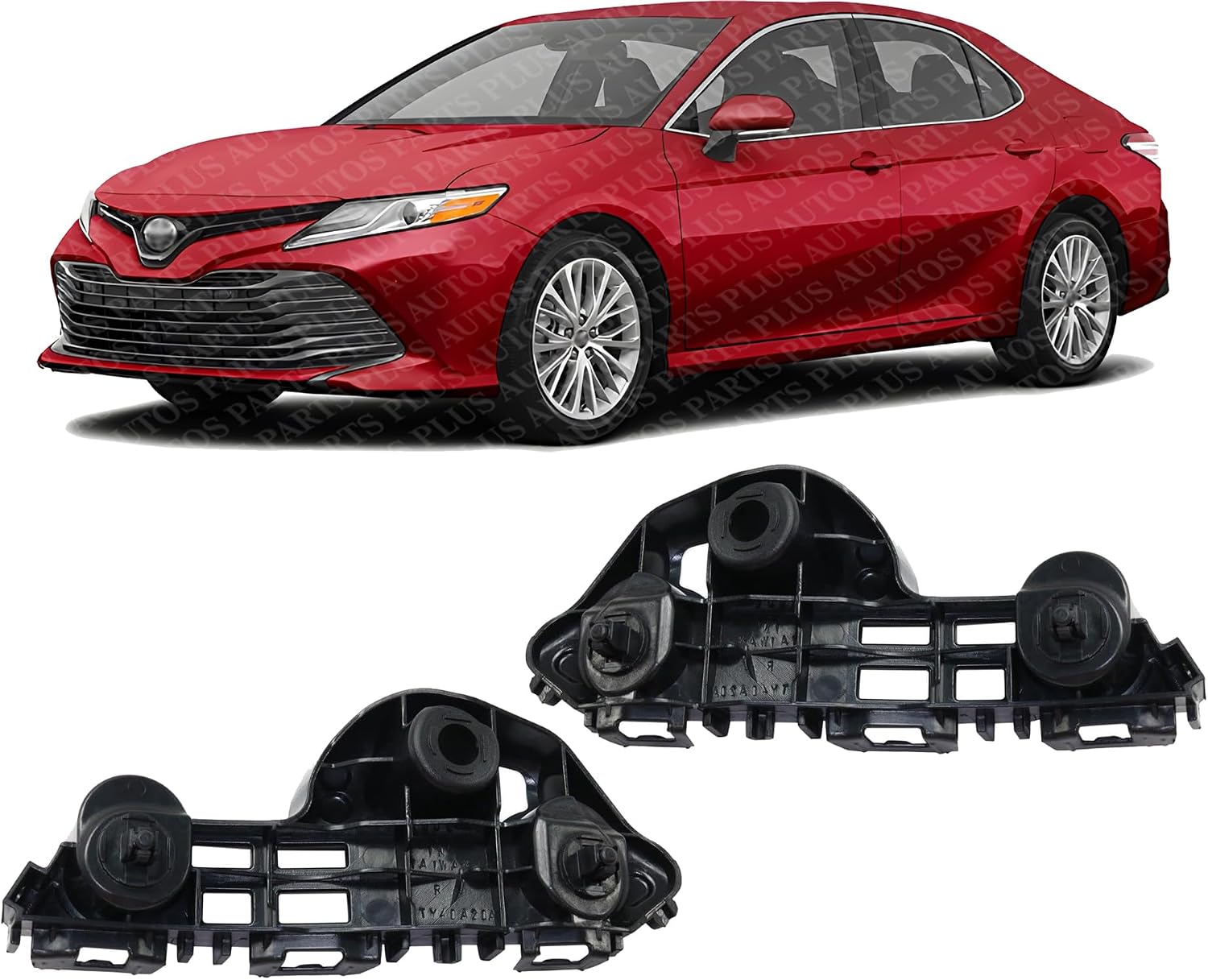 Set Of 2 Front Bumper Retainer Plastic Left Driver & Right Passenger Side Direct Replacement Compatible With 2018-2024 Toyota Camry TO1032124 TO1033124 5253606210 5253506210