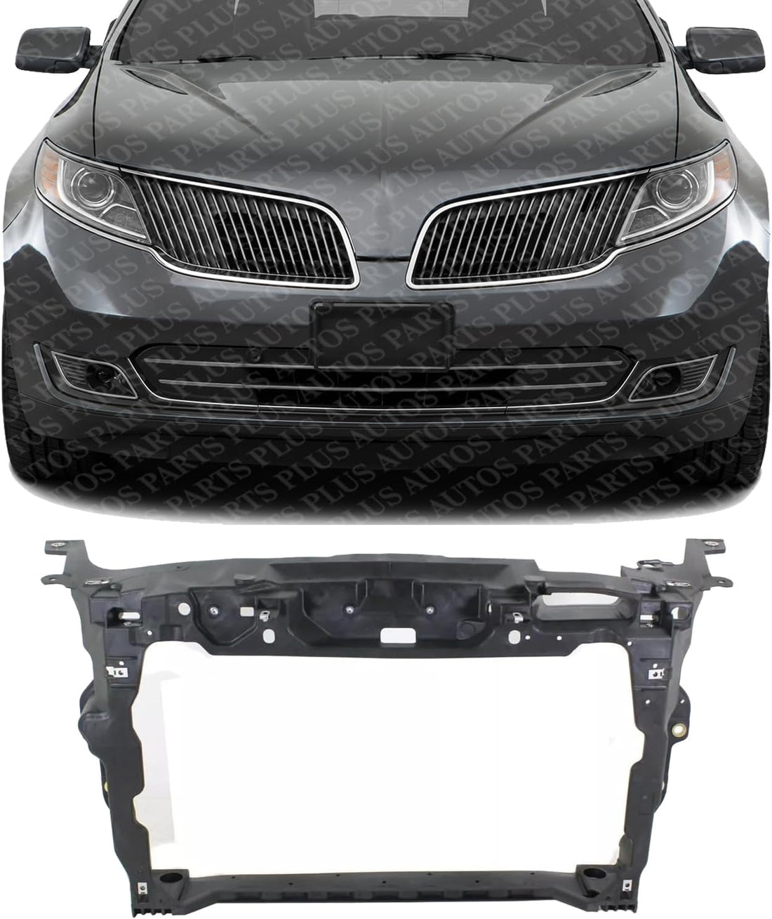 Front Radiator Support Assembly Plastic Direct Replacement Compatible With 2010-2019 Ford Taurus / 2013-2016 Lincoln MKS FO1225212 DG1Z16138A