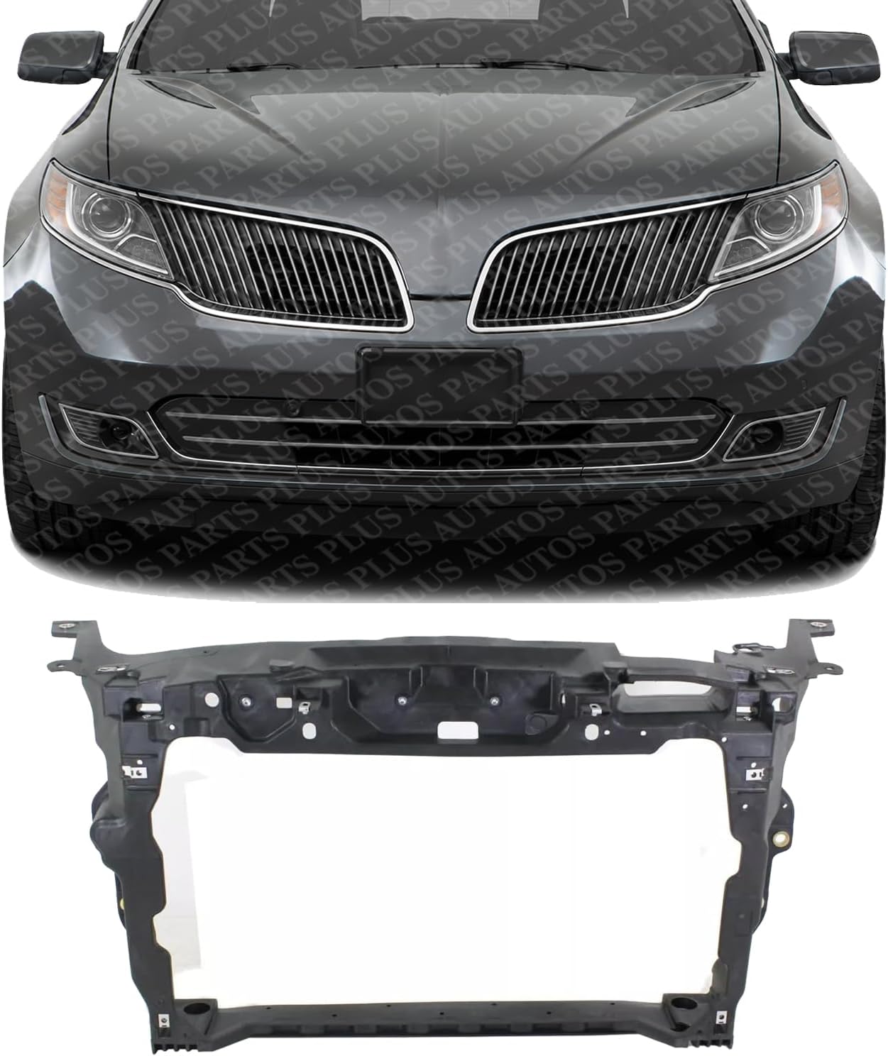 Front Radiator Support Assembly Plastic Direct Replacement Compatible With 2010-2019 Ford Taurus / 2013-2016 Lincoln MKS FO1225212 DG1Z16138A