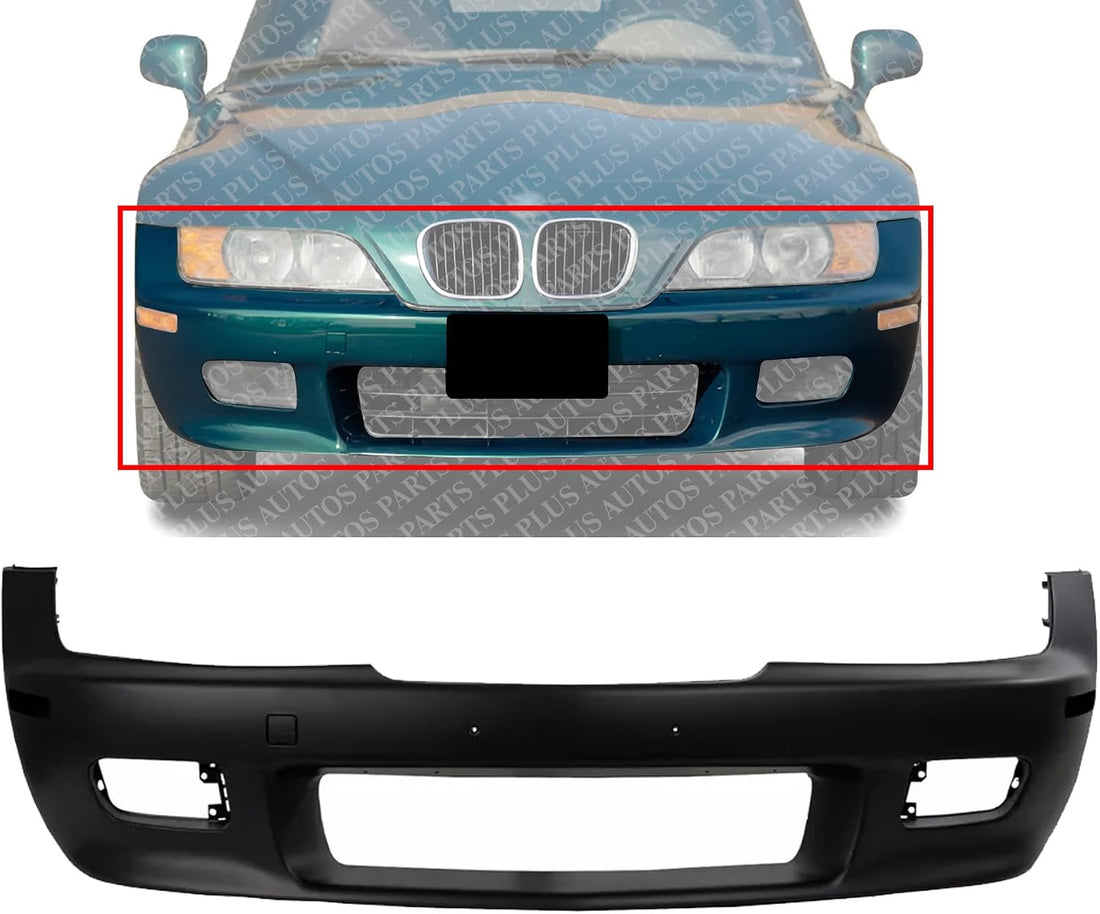 AUTOS PARTS PLUS Front Bumper Cover Primed Direct Replacement Compatible With 1997-2002 BMW Z3 BM1000125 51110307536