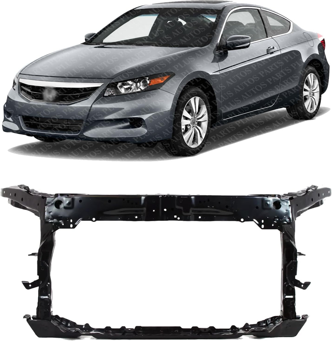 Front Radiator Support Assembly Steel Direct Replacement Compatible With 2008-2012 Honda Accord HO1225158 60400TE0A01ZZ