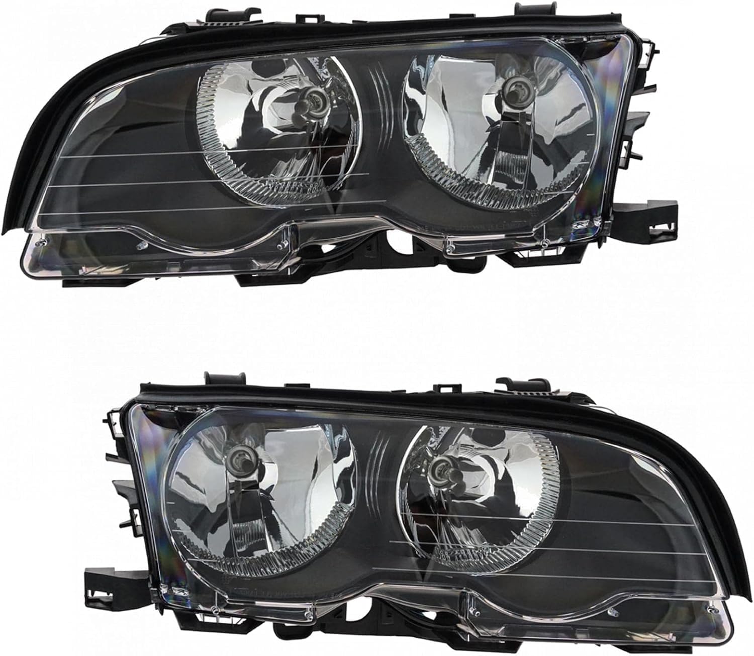 Set Of 2 Front Headlight Assembly Right Passenger & Left Driver Side Direct Replacement Compatible With 2000-2001 BMW 3-Series BM2503112 BM2502112 63126904280 63126904279